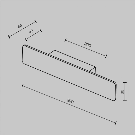 Настенный светильник светодиодный Maytoni Technical Stela C80WL-10W3K-B