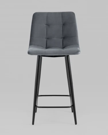 Стул полубарный Джанго велюр тёмно-серый 2 шт. Stool Group арт.УТ000038506