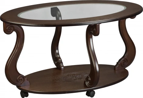 Стол журнальный Овация (С) на колесах темно-коричневый Mebelik арт.006755