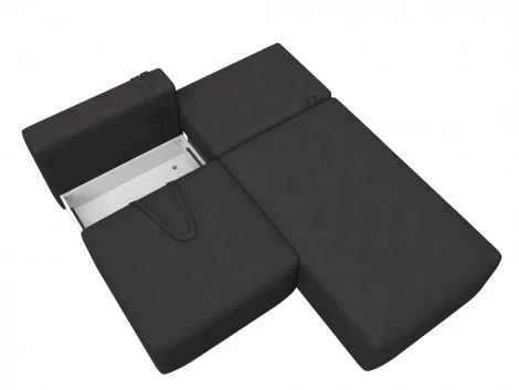 Диван угловой модульный Лига-060 НПБ угол универсальный (ЛДСП,Брус,Фанера/Пластик/Замша/Коричневый) Лига Диванов 129504