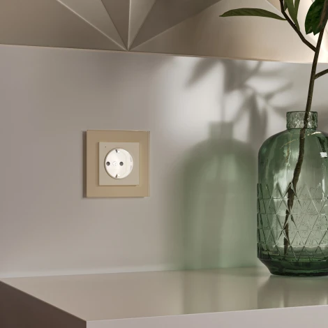 Розетка с подсветкой и датчиком освещенности (айвори матовый) Werkel W1171462 (a069610)