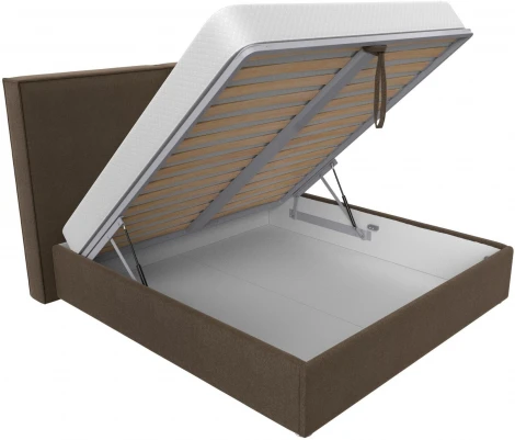 Кровать интерьерная Аура 200 (Коричневый/Рогожка) Лига Диванов арт.120570