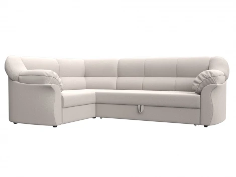 Диван угловой Карнелла левый угол (Брус/Пластик/Замша/Бежевый) Лига Диванов 128162L