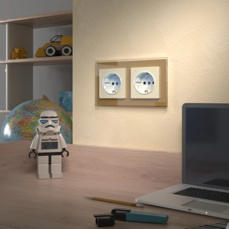 Розетка с подсветкой (слоновая кость) Werkel W1171403 (a054522)