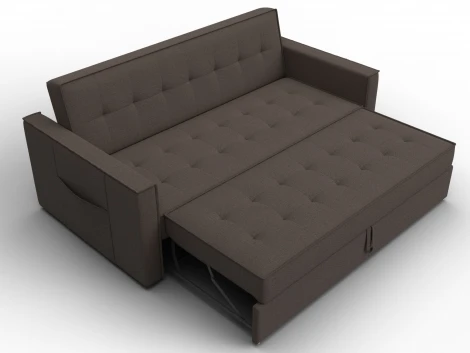 Диван прямой Лига-104 (160) (ЛДСП,Брус,Фанера,Рогожка/Коричневый) Лига Диванов 134875
