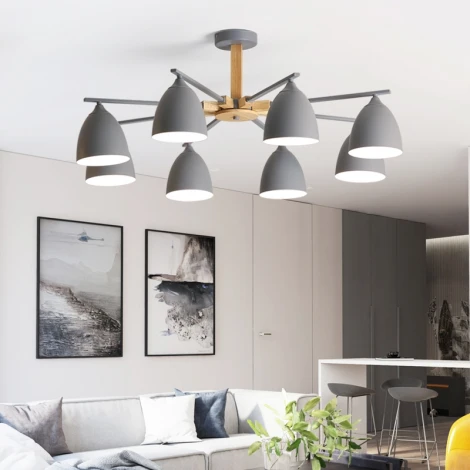 Потолочная люстра на штанге Noa 8 Gray ImperiumLoft Noa01 (183461-26) (220V)