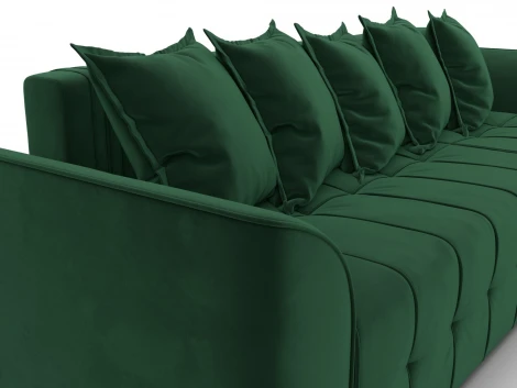 Диван угловой Лига-113 угол правый (ДСП,Велюр/Зеленый) Лига Диванов 136723