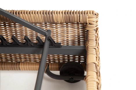 Шезлонг с подушкой, цвет соломенный 4SIS Рим YH-L1032W-1