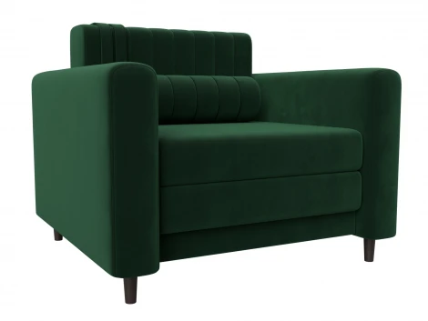 Кресло Лига-070 (ЛДСП,Брус,Фанера/Дерево/Велюр/Зеленый) Лига Диванов 132558