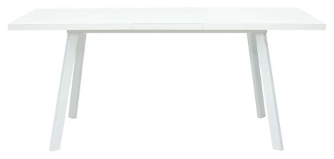 Стол ФИН 140 Белый, стекло/ Белый каркас