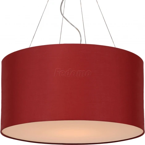Люстра подвесная Артпром Crocus, 3 лампы, никель, бордовый с белым