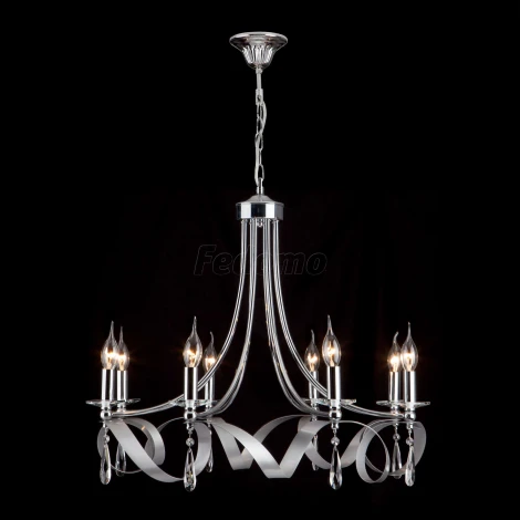 Подвесная люстра Eurosvet Adelia 60064/8 хром (220V, хрусталь Strotskis, на цепи)