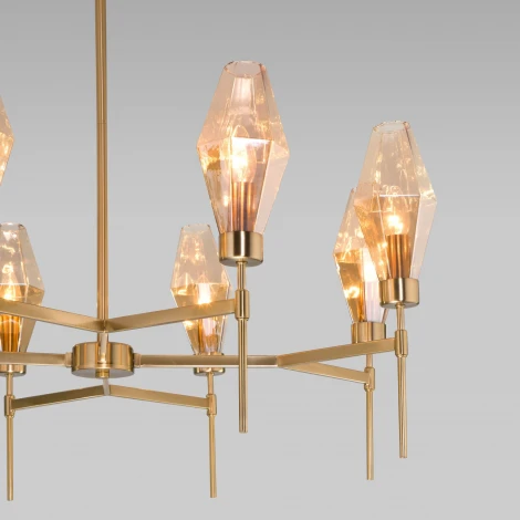 Потолочная люстра на штанге Eurosvet Prism 60143/8 латунь (220V)