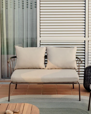 Диван уличный La Forma (ex Julia Grup) Salguer (Коричневый,Зеленый/ Веревка)