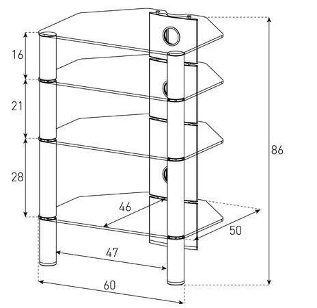 Hi-Fi стойка Sonorous RX 2140 B-HBLK
