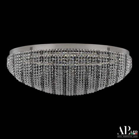 Потолочная люстра светодиодная APL LED Sicilia SH508.2.80.R.Ni.4000.Clear.731 (220V, хрусталь, круглые)