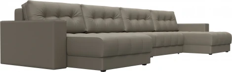 Диван П-образный с декором Лига-049 НПБ Лонг Лига Диванов (Экокожа) арт.128568