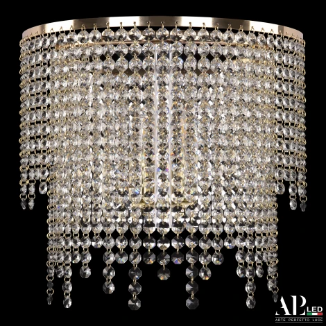 Бра хрустальное APL LED Rimini S500.B4.35-32.B.E14.Gold
