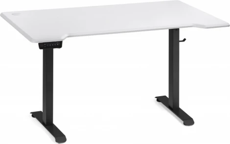 Компьютерный стол Маркос с механизмом подъема 140 (Маркос с механизмом подъема 140х80х75 белая шагрень / черный) Notta арт.578406