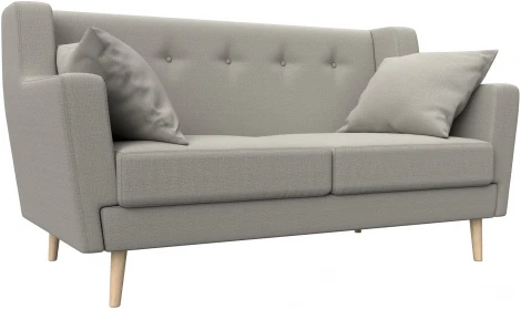 Диван кухонный прямой Брайтон 2 (Бежевый/Рогожка) Лига Диванов арт.123757