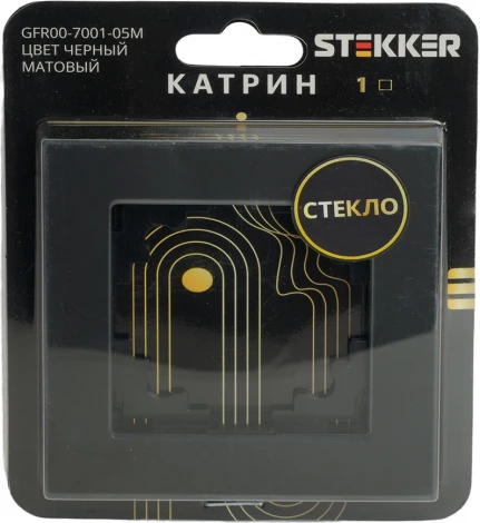 Рамка на 1 пост (черный) Stekker Катрин 49600