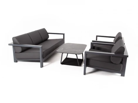 Лаунж-зона из алюминия со столиком из HPL 4SIS Гранада Indoor-4SiS-2415