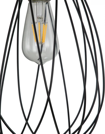 Подвесной светильник Barrie 10180/1S E27*60W Black/Brass (220V, на проводе, клетка)