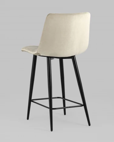 Стул полубарный Stool Group Джанго велюр бежевый высота сиденья 60 см УТ000035297