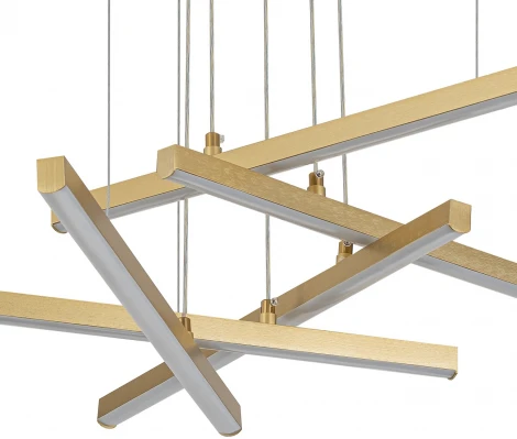 Подвесной светильник 14017/5P Gold Indigo Paralleli V000087L (регулировка яркости, LED, 220V, пульт управления, на тросе)