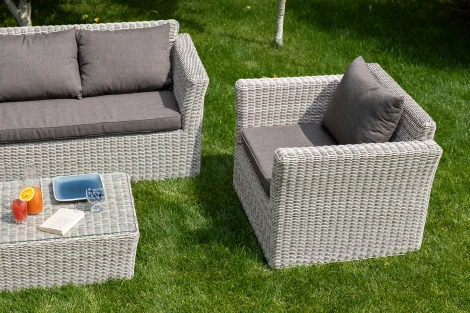 Лаунж-зона из искусственного ротанга, цвет бежевый 4SIS Капучино KS3C2T-4-SET beige