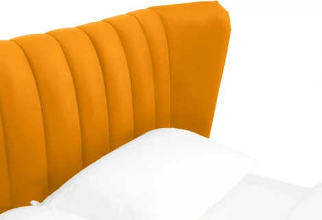 Кровать Queen Agata Lux ОГОГО (арт.636844), (Ткань/Желтый)