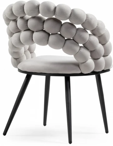 Стул на металлокаркасе Woodville Ball gray / black