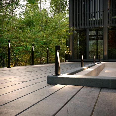 Наземный светильник Elektrostandard Recess 35177/S черный (LED, 220V, круглые, IP65)