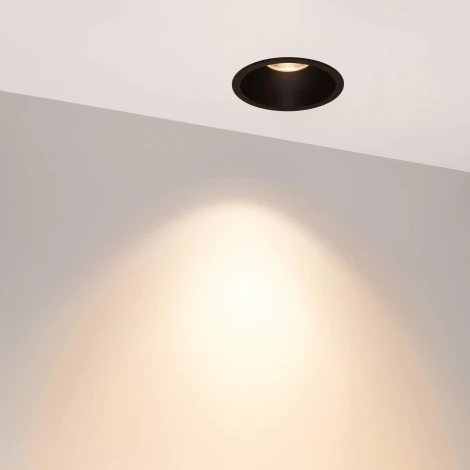 Встраиваемый точечный светильник MS-HARBOR-R106-15W Warm3000 (BK, 50 deg, 230V) (Arlight, IP20 Металл) 048280 (LED)