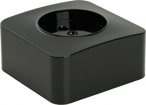 Розетка без заземления (черный) Stekker София 49313