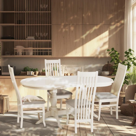 Стул DOLCE мягкое сидение (Бук /Белый)