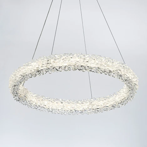 Подвесной светильник светодиодный хрустальный с пультом с регулировкой цветовой температуры и яркости Modelux MODESTYLE MS.5002.600 CR