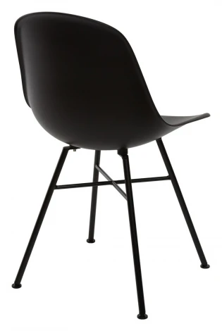 Обеденный стул M-City BONNIE 292-CPP BLACK на металлическом каркасе
