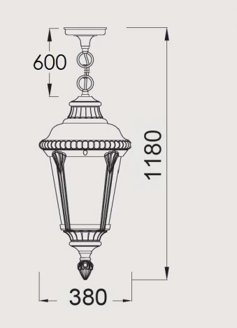 Уличный светильник подвесной Oasis Light MUNICH 2L 79755L Gb (220V, на цепи, фонарь, IP44)