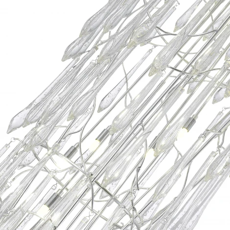 Потолочная большая люстра каскадная ST Luce Teardrops SL1660.103.25 Хром/Хром, Прозрачный G9 25*5W 4000K (220V)