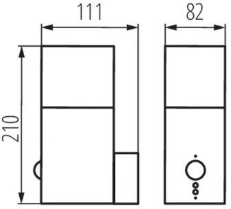 Настенный светильник уличный с датчиком движения Kanlux VADRA 29011 (220V, IP44)