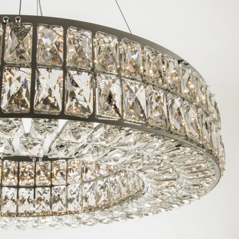 Подвесная люстра светодиодная хрустальная с регулировкой цветовой температуры Modelux MODELUX ML.330.600 CR