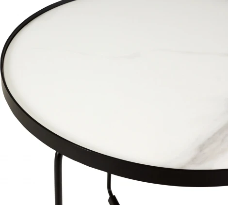 Столик журнальный Fonot low (Керамика/Белый,Черный) ОГОГО Обстановочка! арт.888851