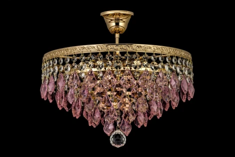 Потолочная люстра на штанге хрустальная Arti Lampadari Castellana Gold Castellana E 1.3.38.603 G (220V)