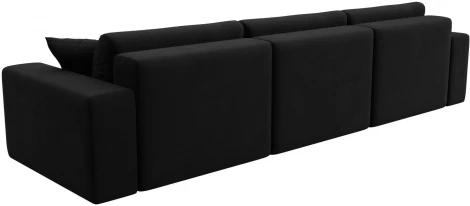 Диван прямой Лига-036 НПБ Классик Лонг (Черный/Микровельвет) Лига Диванов арт.121314