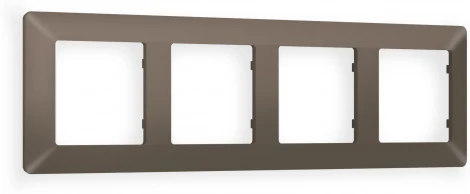 Рамка Ambrella Volt ALFA Line (Темная бронза матовый) 4-ая AF110634