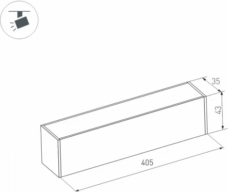 светильник магнитный MAG-FLAT-45-L405-12W Warm3000 (BK, 100 deg, 24V, DALI) (Arlight, IP20 Металл) 046580