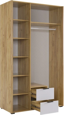 Адам Шкаф трехдверный (зеркало), цвет дуб крафт золотой/белое дерево Mebelson (арт.MSA-05.2563)