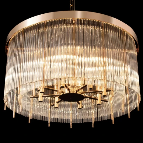 Подвесная люстра Loft It Montana 10299/600 French gold (220V, хрусталь, на цепи, круглые)