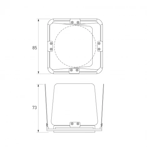 Шторки кашетирующие LGD-ARTIFACT-BARNDOOR-R65 (BK) (Arlight, Металл) 057160